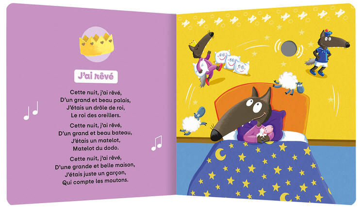 AUZOU | Livre Sonore P'tit Loup - Mes comptines pour m'endormir