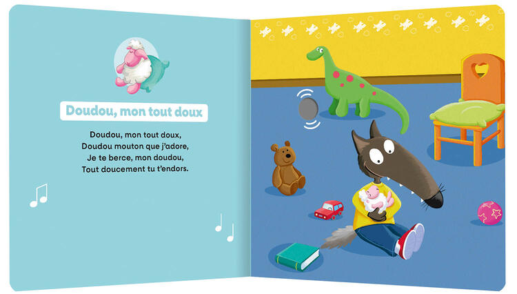 AUZOU | Livre Sonore P'tit Loup - Mes comptines pour m'endormir