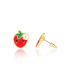 GIRL NATION | Boucles d'Oreilles en Émail - Fraise mignonne