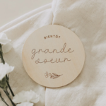 LE PETIT TABLEAU NOIR | Pastille en Bois - Bientôt grande soeur