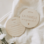 LE PETIT TABLEAU NOIR | Pastille en Bois - La famille s'aggrandit