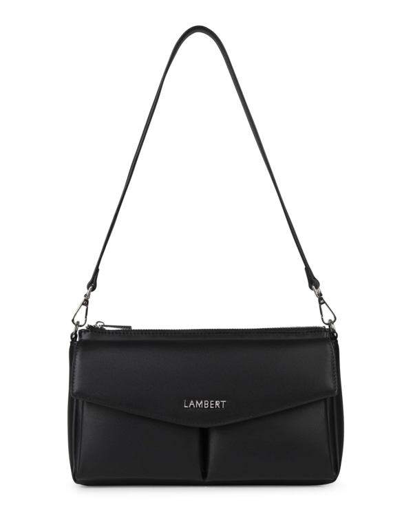 LAMBERT | Le Esmee - Sac à main 2-en-1 en cuir vegan - Noir