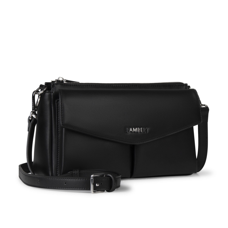 LAMBERT | Le Esmee - Sac à main 2-en-1 en cuir vegan - Noir