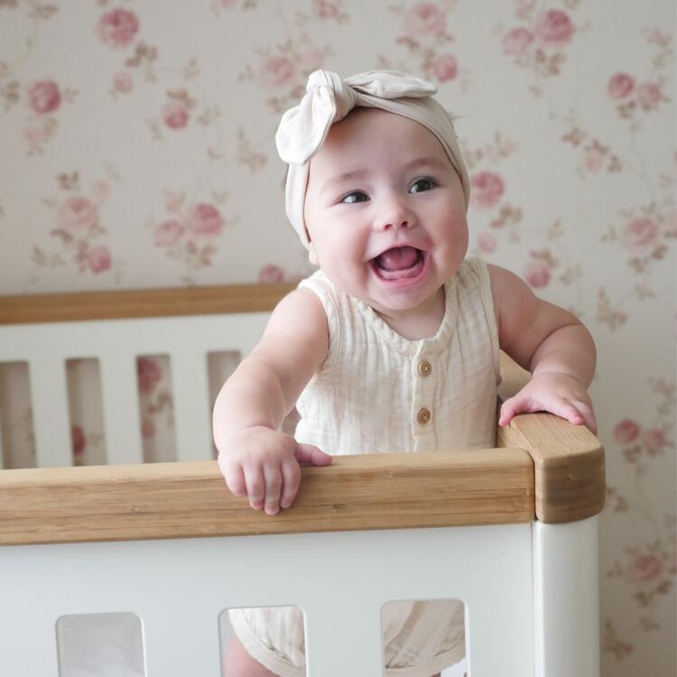 BALUCHON | Bandeau Bébé Noeud en Bambou - Rose