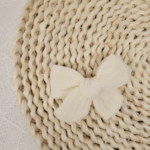 ANANAS CO | Pince Boucle en Mousseline de Coton - Ivoire