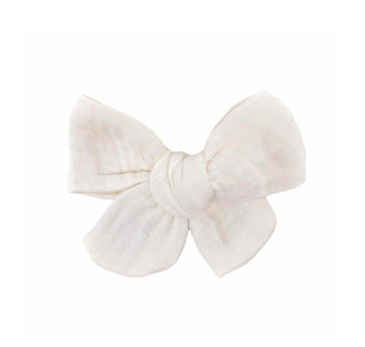 ANANAS CO | Pince Boucle en Mousseline de Coton - Ivoire