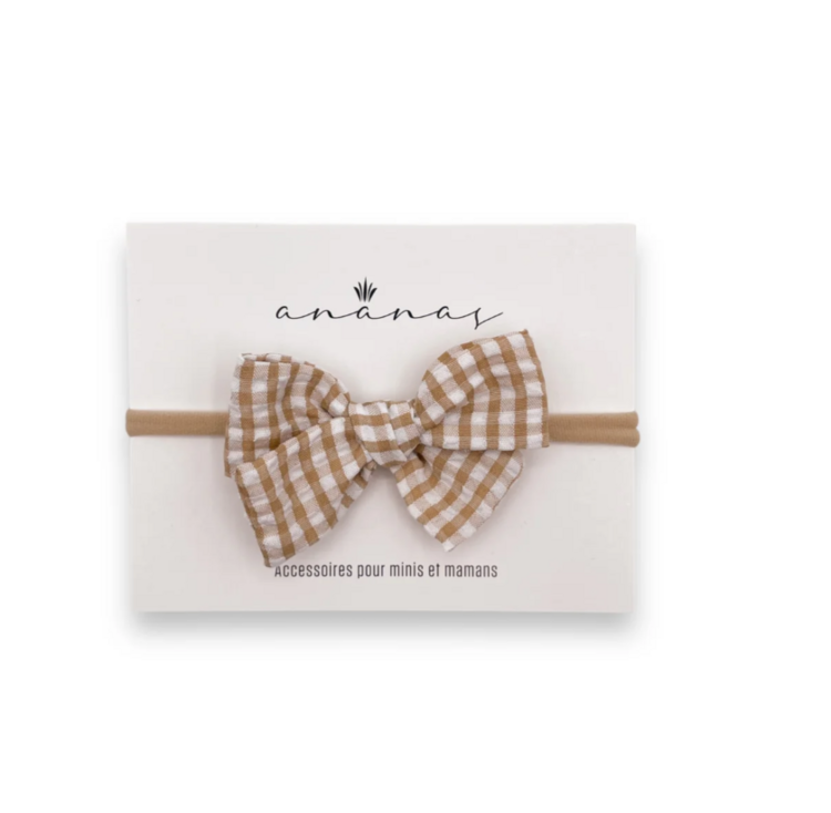 ANANAS CO | Pince Boucle en Lin - Petit vichy