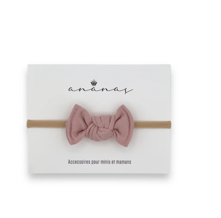 ANANAS CO | Bandeau Mini-Boucle en Bambou - Vieux rose