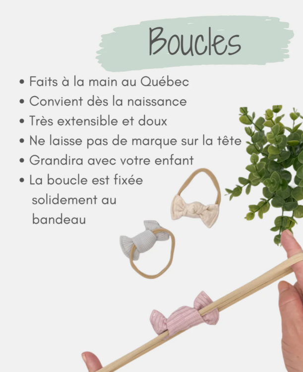 ANANAS CO | Petit Élastique Mini-Boucle en Bambou - Eucalyptus
