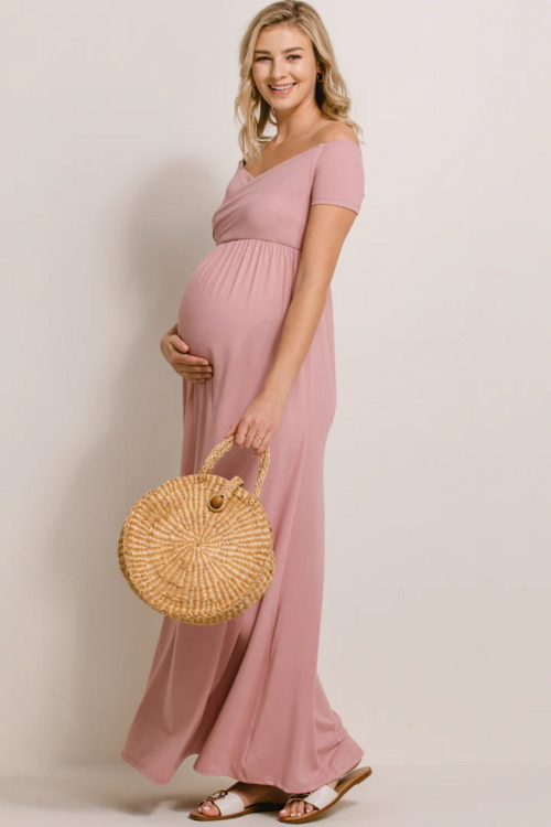 HELLO MIZ | Robe Maxi à Épaules Dénudées - Rose