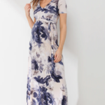 HELLO MIZ | Robe Longue d'Allaitement - Fleurie