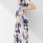 HELLO MIZ | Robe Longue d'Allaitement - Fleurie