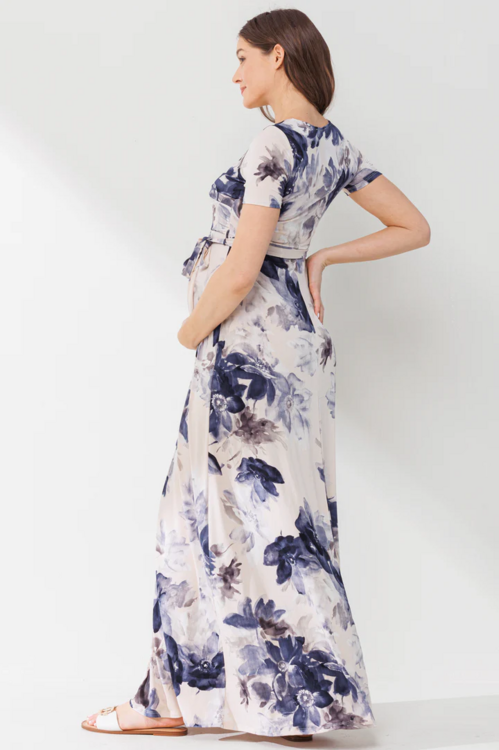 HELLO MIZ | Robe Longue d'Allaitement - Fleurie