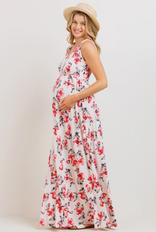 HELLO MIZ | Robe Longue Fleurie avec Taille Élastique