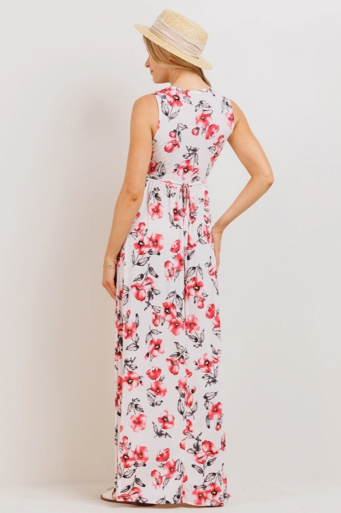 HELLO MIZ | Robe Longue Fleurie avec Taille Élastique