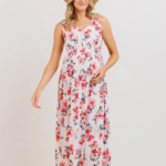 HELLO MIZ | Robe Longue Fleurie avec Taille Élastique