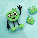 GLO PALS | Personnage Lumineux avec Cubes 100% recyclé - Pippa vert