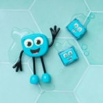 GLO PALS | Personnage Lumineux avec Cubes - Blair - Bleu