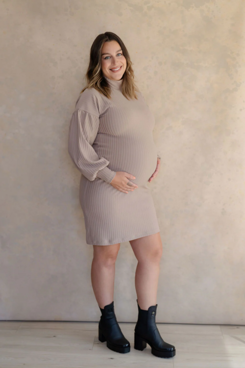 ROSE MATERNITÉ | Robe - ALINE - Taupe