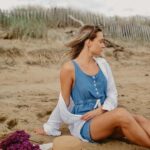 ROSE MATERNITÉ | Romper en lyocell - bleu denim