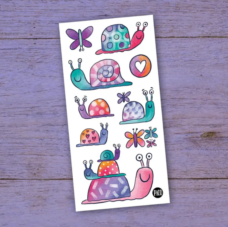 PiCO | Tatouage Temporaire - Margot l'escargot et ses amies