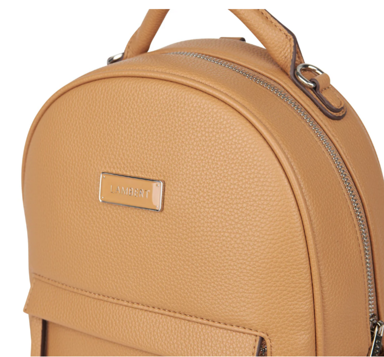 LAMBERT | Le Maude - Sac à dos 3-en-1 en cuir vegan - Camel