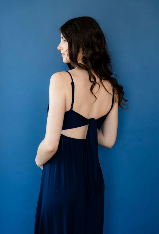 ROSE MATERNITÉ | Robe longue ADÉLAÏDE - marine