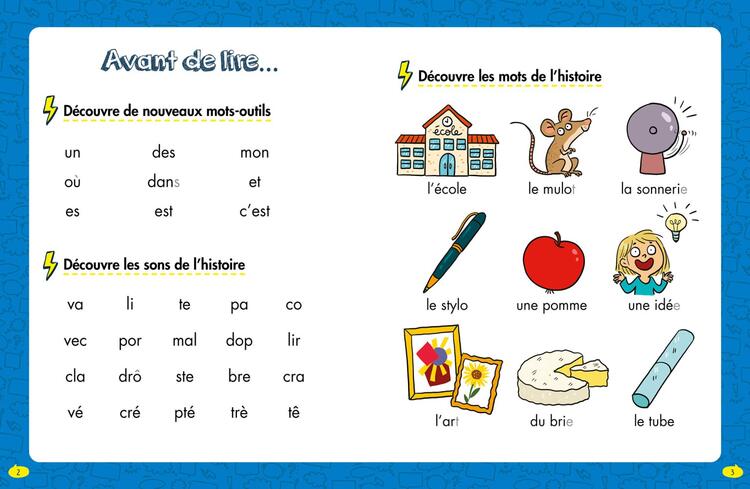 AUZOU | Les Héros de 1re Année en BD - Un mulot à l'école - Niveau 1