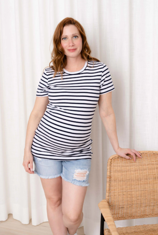 ROSE MATERNITÉ | Mom Short - Bleu denim
