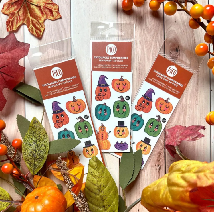 PICO | Tatouage temporaire - L'automne et ses belles citrouilles