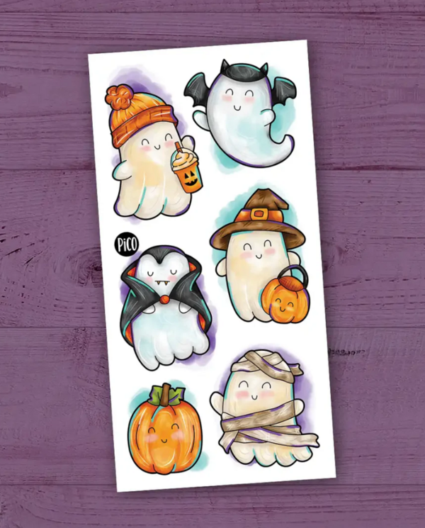 PICO | Tatouage temporaire - Les fantômes d'Halloween