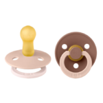 BIBS | Style Colour avec Tétine Ronde - Collection Studio - Blush & Woodchuck (size 2)