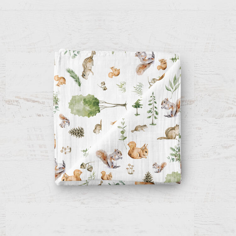 BÉBÉ Ô CHAUD | Mousseline - Écureuil des bois