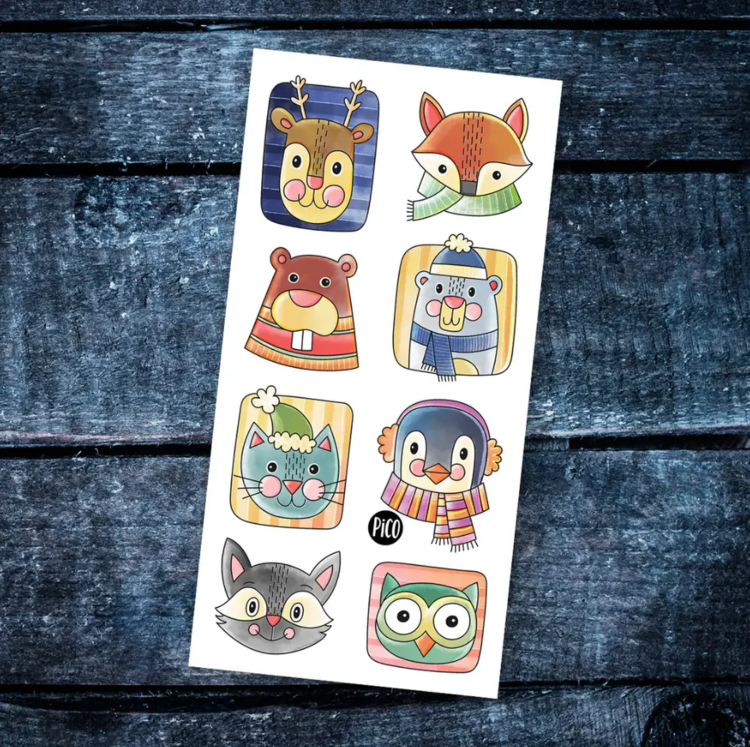 PICO TATOO | Tatouage temporaire - Animaux hivernaux