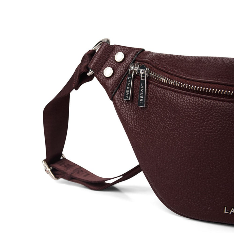 LAMBERT | Le Sarah - Sac banane en cuir vegan - Mahogany