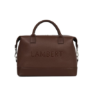 LAMBERT | Le Mae - Petit sac de voyage en cuir vegan - Chocolate