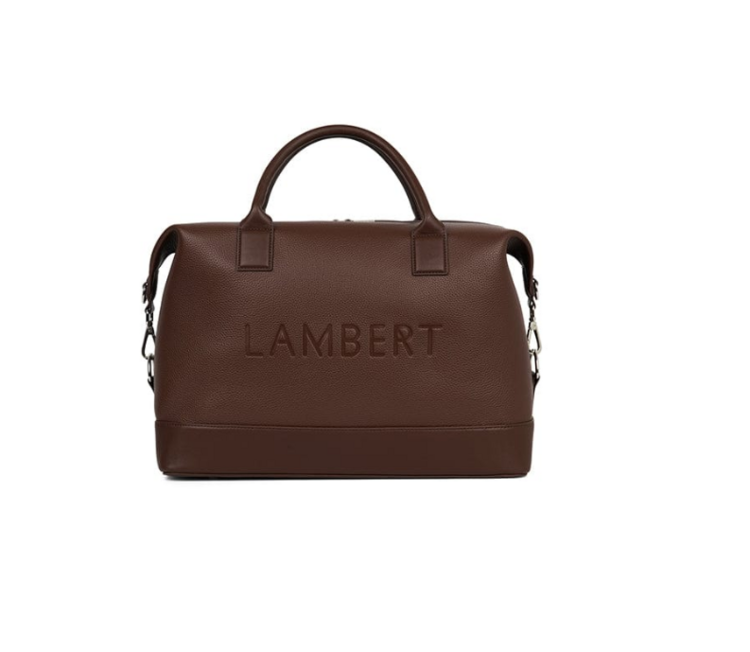 LAMBERT | Le Mae - Petit sac de voyage en cuir vegan - Chocolate