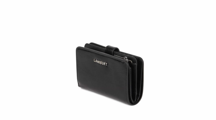 LAMBERT | Le Carly - Portefeuille en cuir vegan - Noir