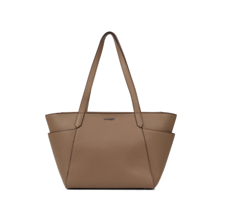 LAMBERT | Le Opale - Moyen sac fourre-tout en cuir vegan - Taupe