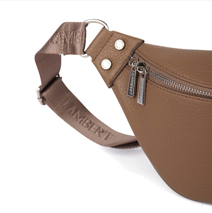 LAMBERT | Le Sarah - Sac banane en cuir vegan - Taupe
