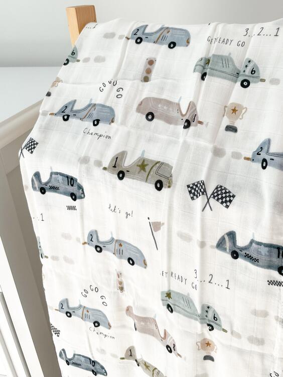 CRÉATION JADE | Mousseline de Bambou & Coton - Lewis le pilote de course *Imparfait*