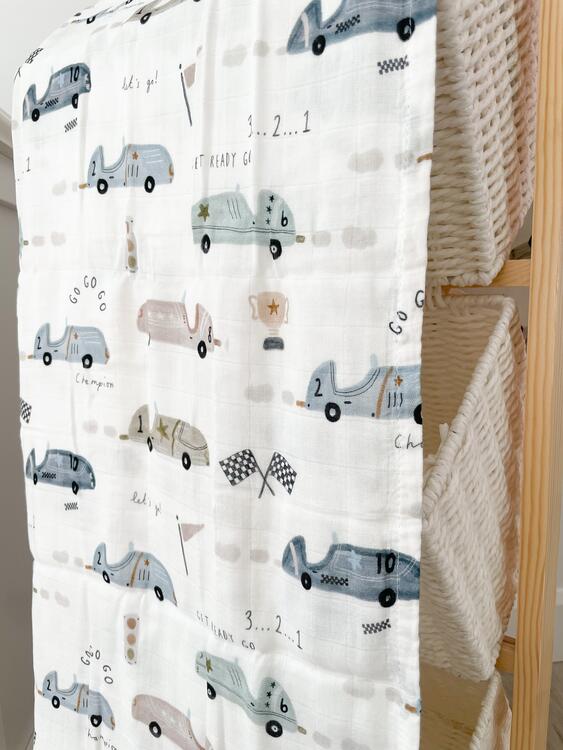CRÉATION JADE | Mousseline de Bambou & Coton - Lewis le pilote de course *Imparfait*
