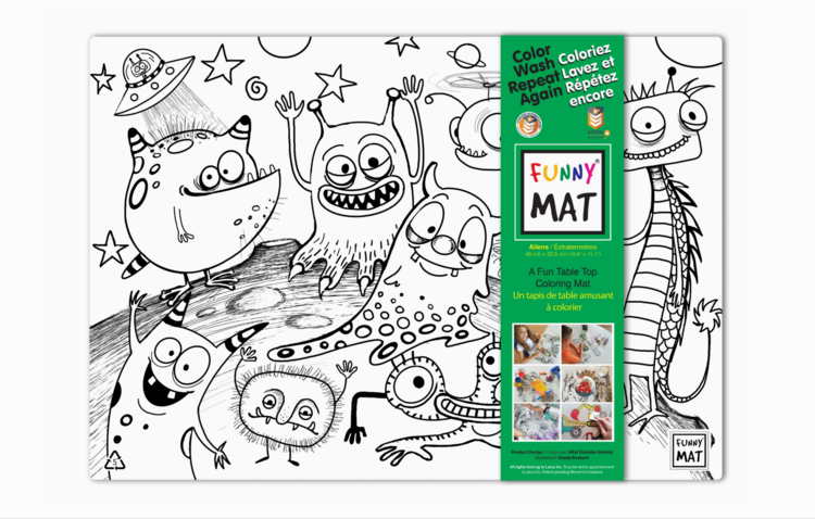 FUNNY MAT | Tapis à Colorier de Table - Aliens