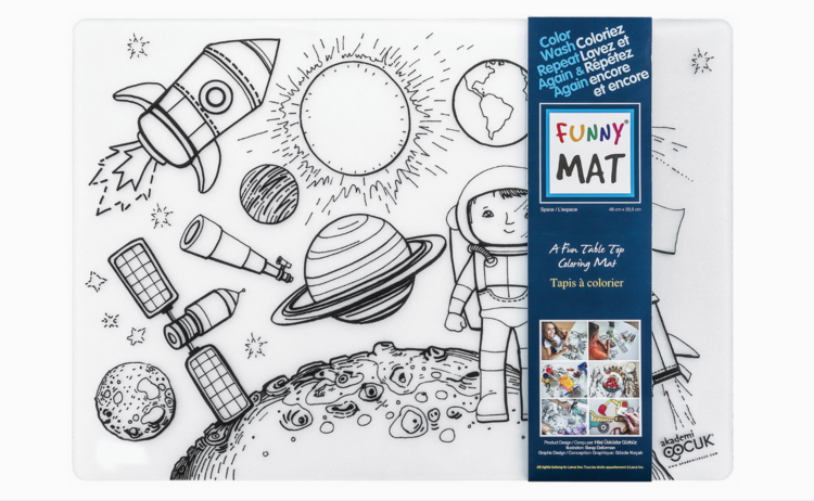 FUNNY MAT | Tapis à colorier de table, espace