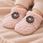 FAIT À LA MAIN | Pantoufles et Tuque - Rose pâle