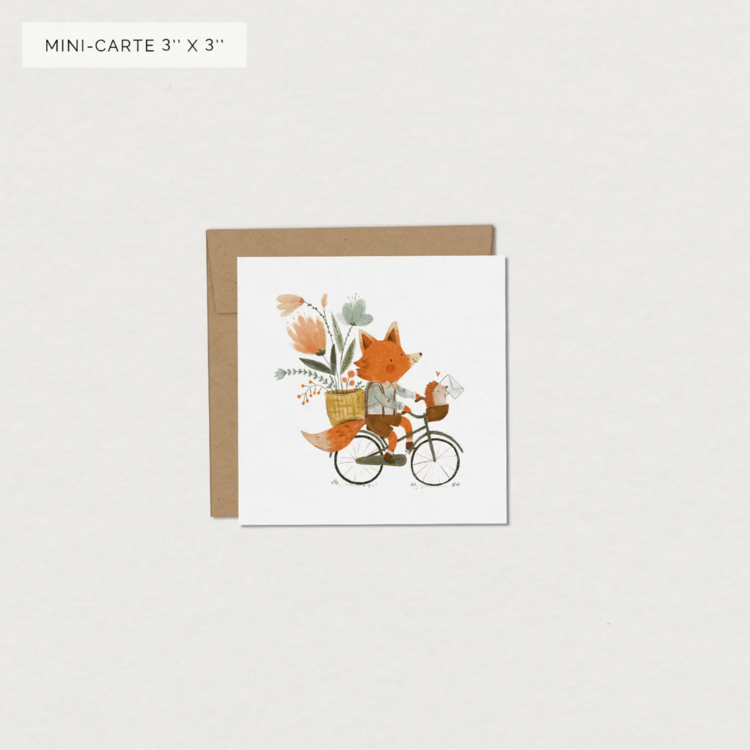 MIMOSA DESIGN | Mini carte de souhaits - Tournée postale