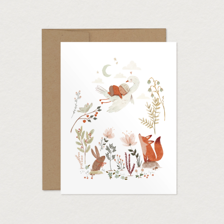 MIMOSA DESIGN | Carte de souhaits pour shower - Tendresse