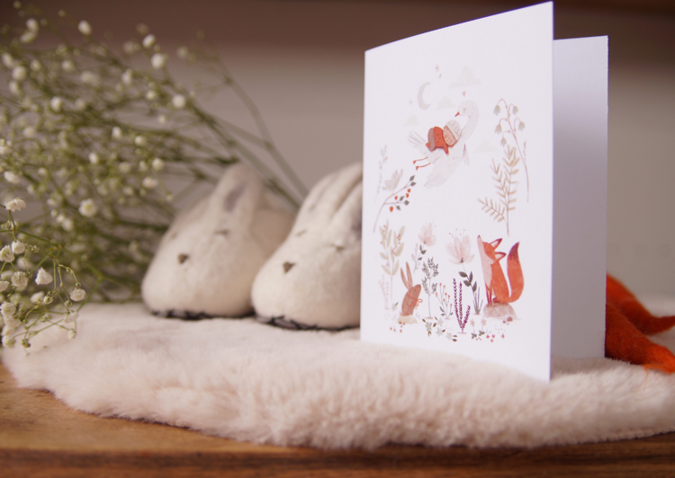 MIMOSA DESIGN | Carte de souhaits pour shower - Tendresse