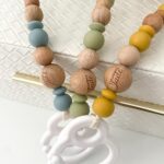 Création Jade | Duo Accrocheur et jouet dentition - Poule bleu