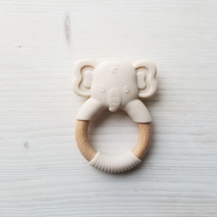 CRÉATION JADE | Anneaux de Dentition - Éléphant - Avoine